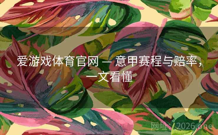 爱游戏体育官网 — 意甲赛程与赔率，一文看懂